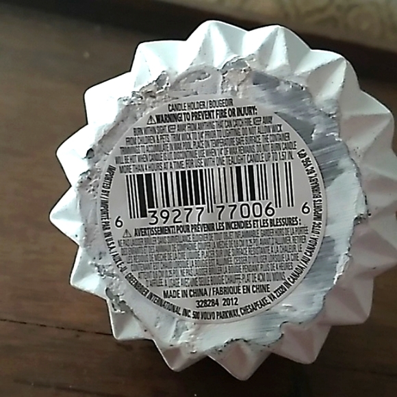 Geometric white candle votive holder - Picture 5 of 5